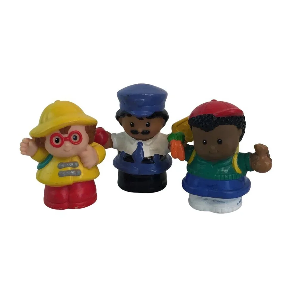 Fisher Price Little People Figures Michael Raincoat Maggie School Crossing Guard